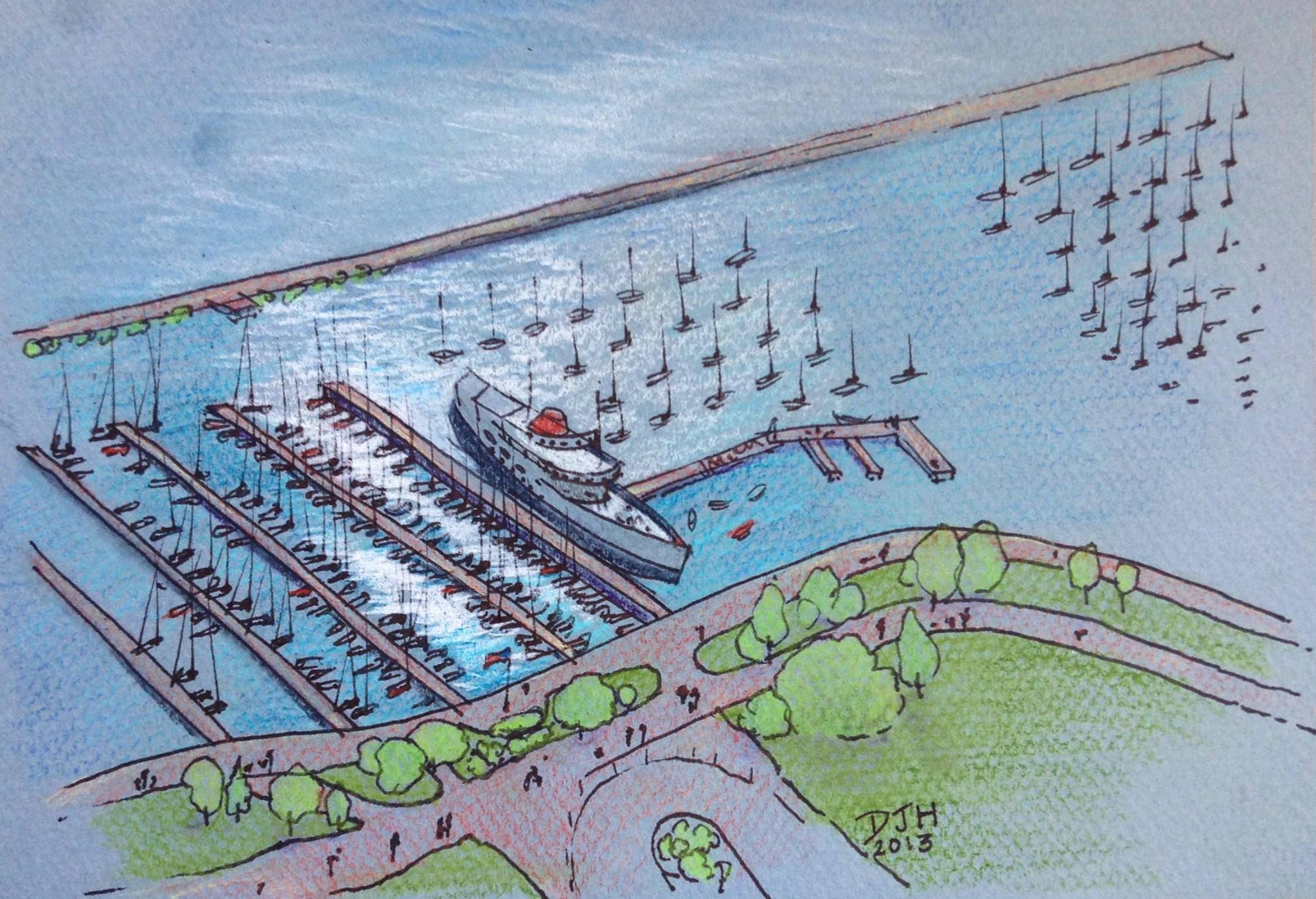 Danae Designs Plein Air Chicago Marina