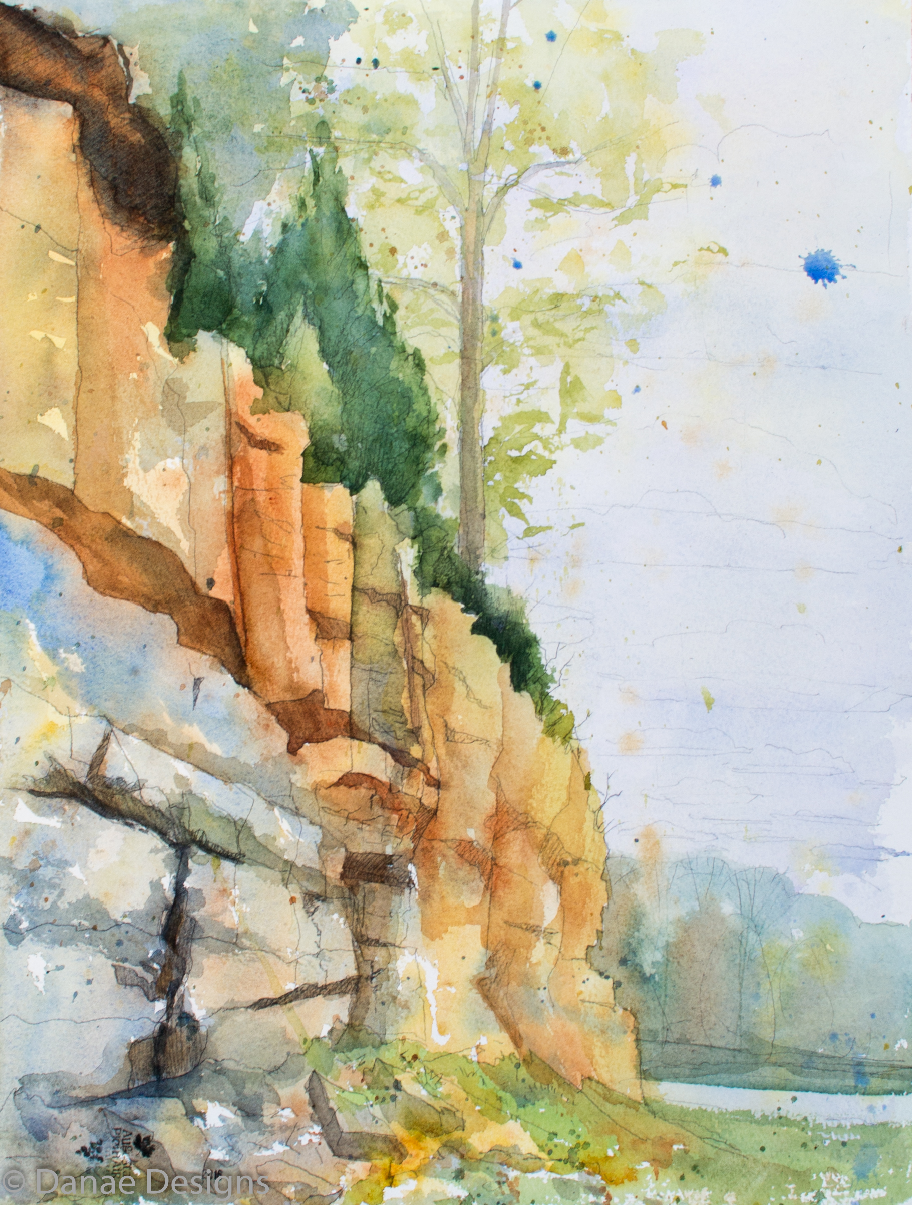 Danae Designs Watercolor Plein Air Augusta Shores Augusta Plein Air Art Festival