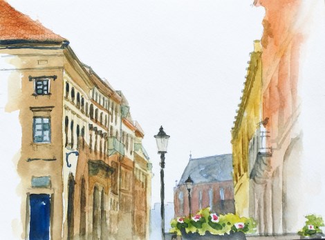 Danae Designs LLC Watercolor Plein Air Europe Krakow Poland
