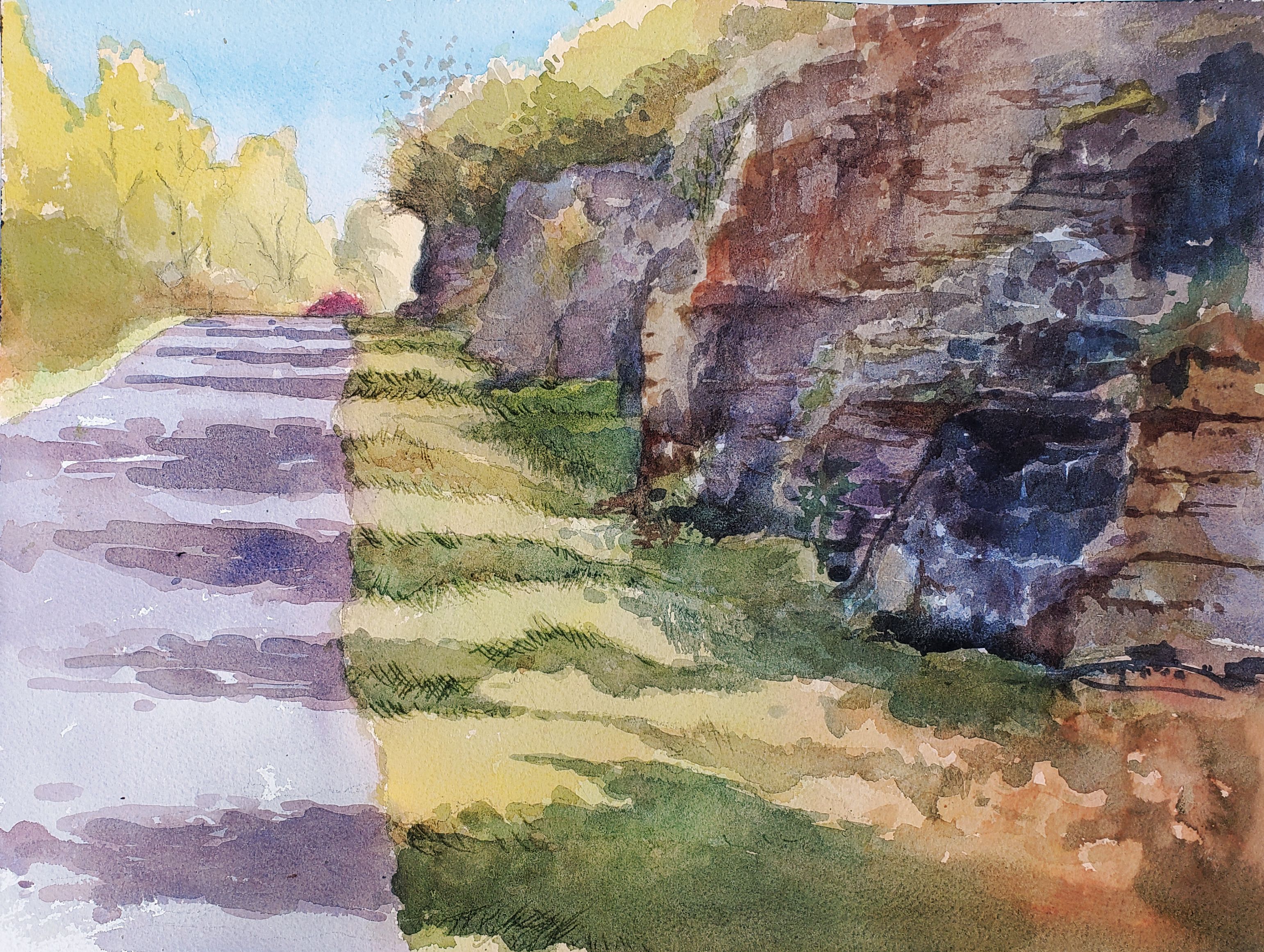 Danae Designs Watercolor Plein Air Augusta Shores Missouri